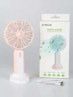 Mulin Ventilatore portatile con supporto per cellulare