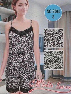 Multi Sexi Top maculato con pizzo