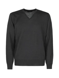 Mv Pullover da uomo misto lana con scollo a V