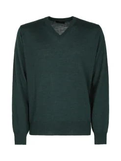 Mv Pullover da uomo misto lana con scollo a V