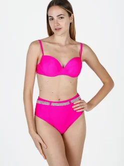 Mya Swimwear Bikini donna con reggiseno imbottito e slip con strass