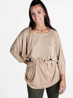 My Style Blusa donna con maniche corte a pipistrello