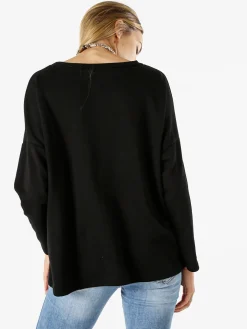 My Style Felpa oversize da donna in misto cotone con collana