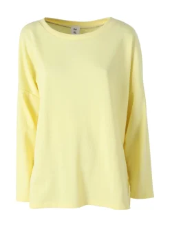 My Style Felpa oversize da donna in misto cotone con collana - giallo