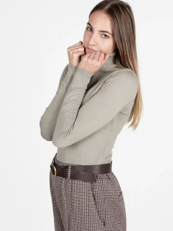 Naiife Maglia dolcevita da donna tinta unita