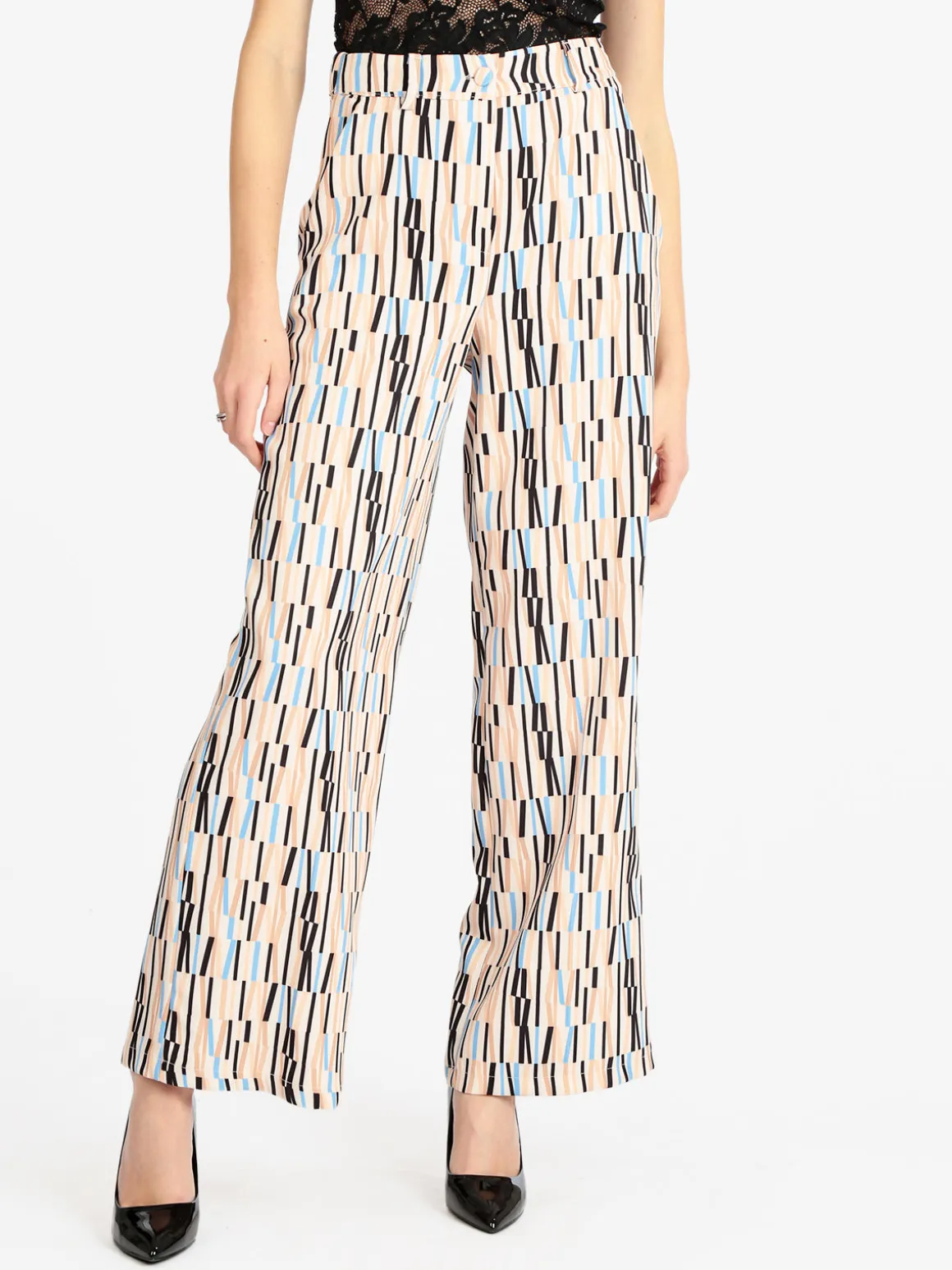Naiife Pantaloni eleganti con stampa donna
