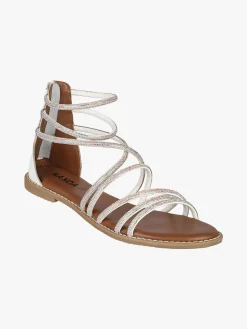 Nakoa Sandali gioiello in pelle da donna con tallone chiuso e zip