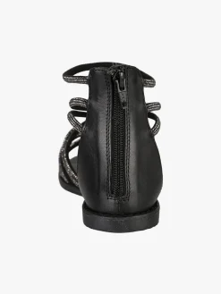 Nakoa Sandali gioiello in pelle da donna con tallone chiuso e zip