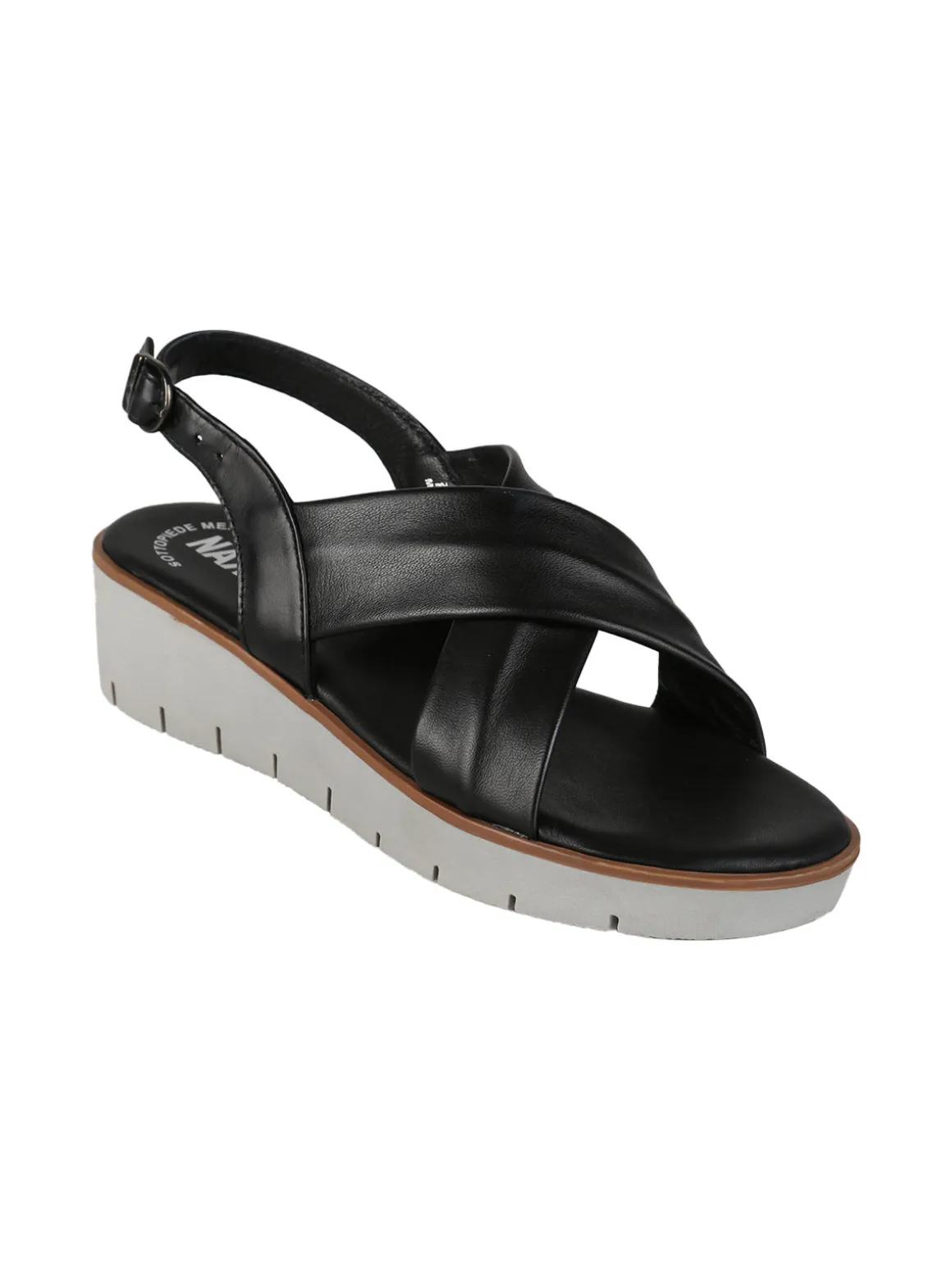Nakoa Sandali in pelle da donna con fasce intrecciate