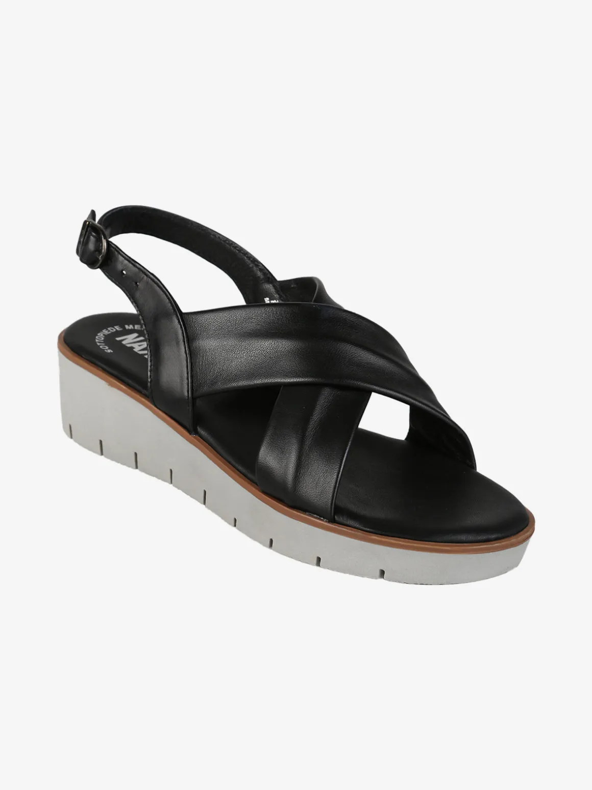 Nakoa Sandali in pelle da donna con fasce intrecciate