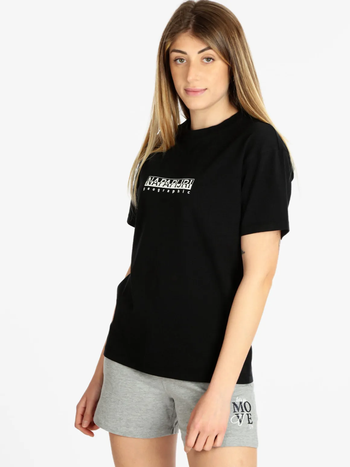 Napapijri S BOX W SS T-shirt donna manica corta con scritta