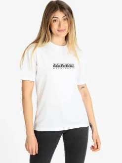 Napapijri S BOX W SS T-shirt donna manica corta con scritta
