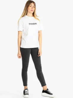 Napapijri S BOX W SS T-shirt donna manica corta con scritta