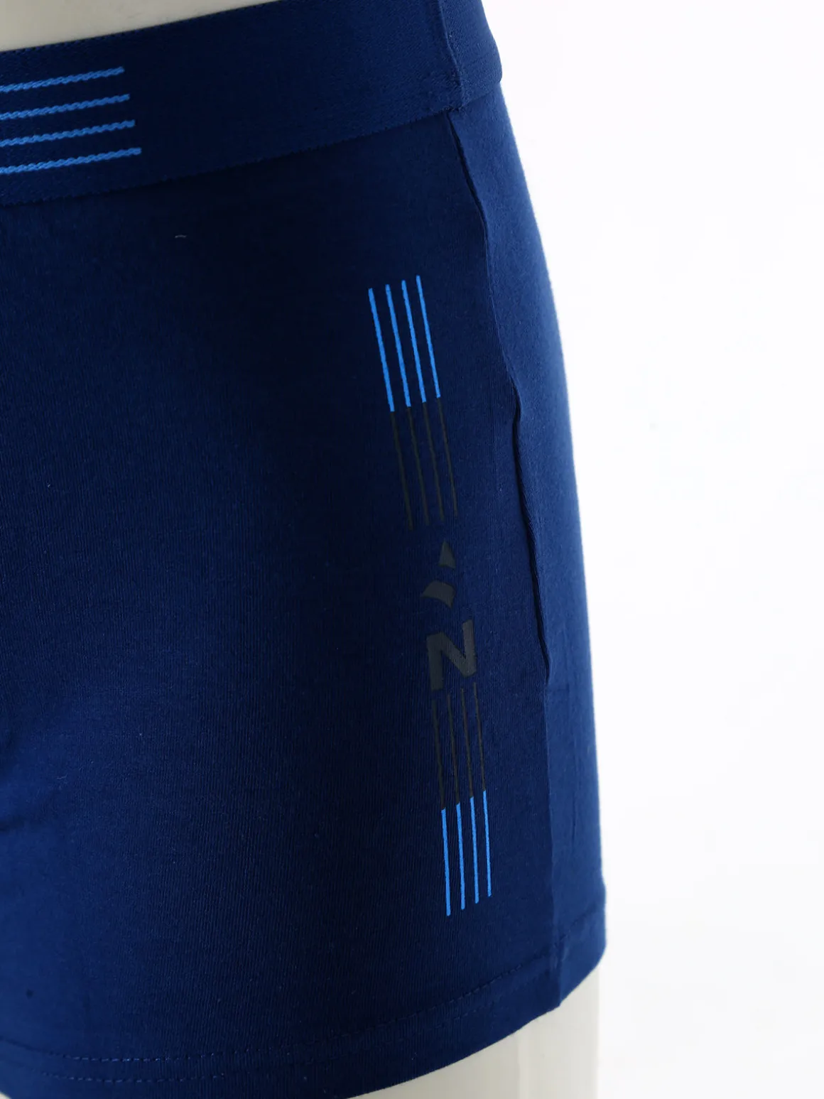 Navigare Boxer da uomo in cotone elasticizzato - blu