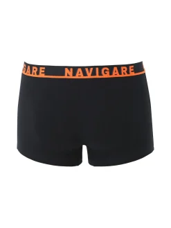 Navigare Boxer da uomo in cotone elasticizzato - nero