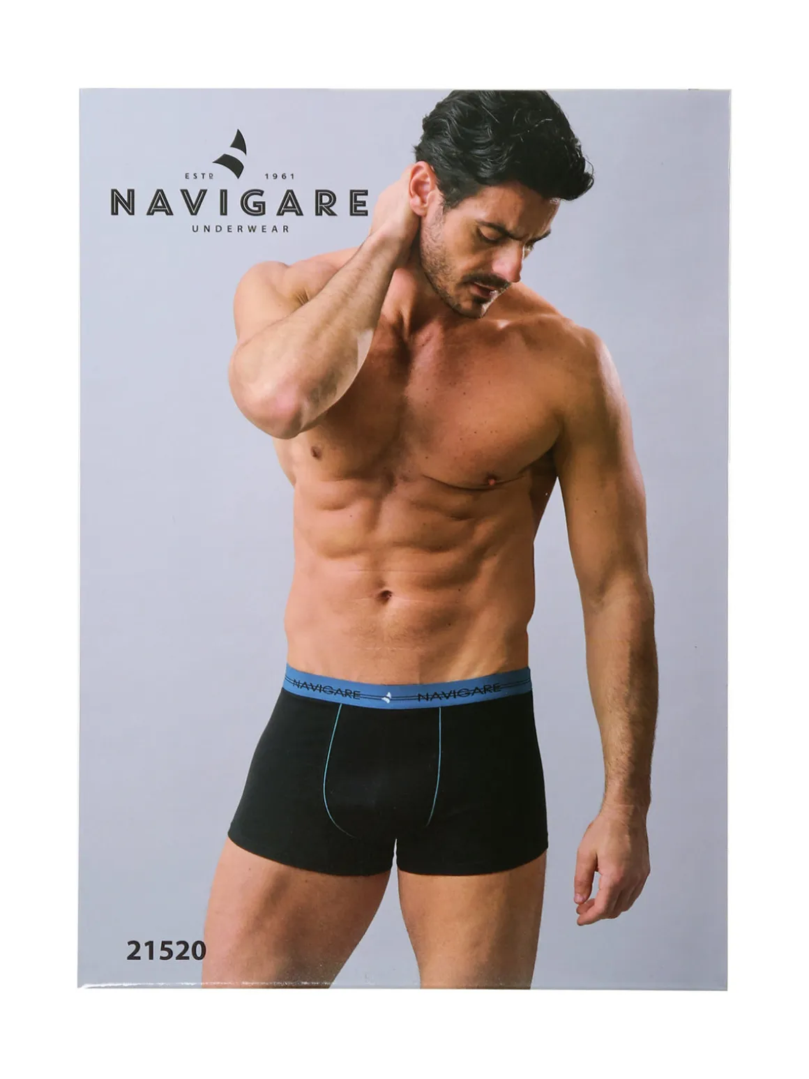 Navigare Boxer da uomo in cotone - ottanio