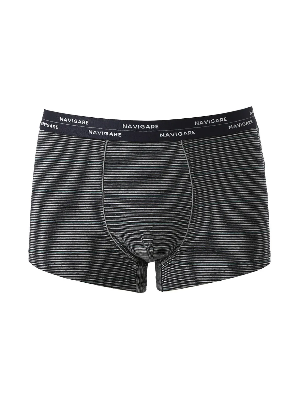 Navigare Boxer da uomo in cotone con stampa a righe sottili - nero