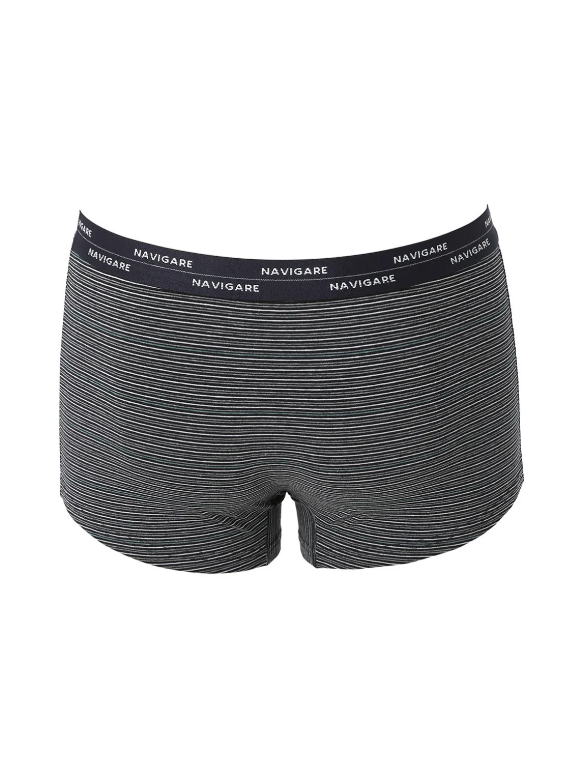 Navigare Boxer da uomo in cotone con stampa a righe sottili - nero