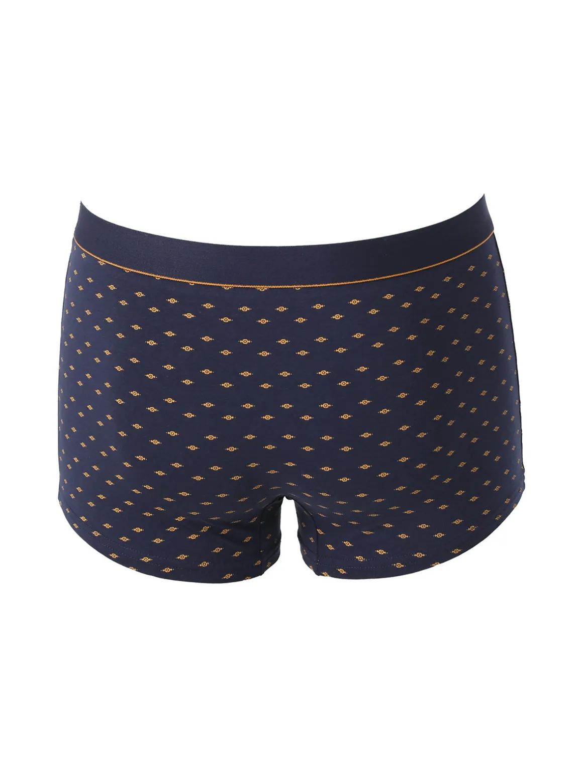 Navigare Boxer da uomo in cotone con stampe - blu scuro