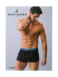 Navigare Boxer da uomo in cotone - blu scuro