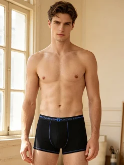 Navigare Boxer uomo in cotone - nero