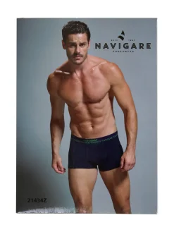 Navigare Boxer uomo in cotone elastico - giallo