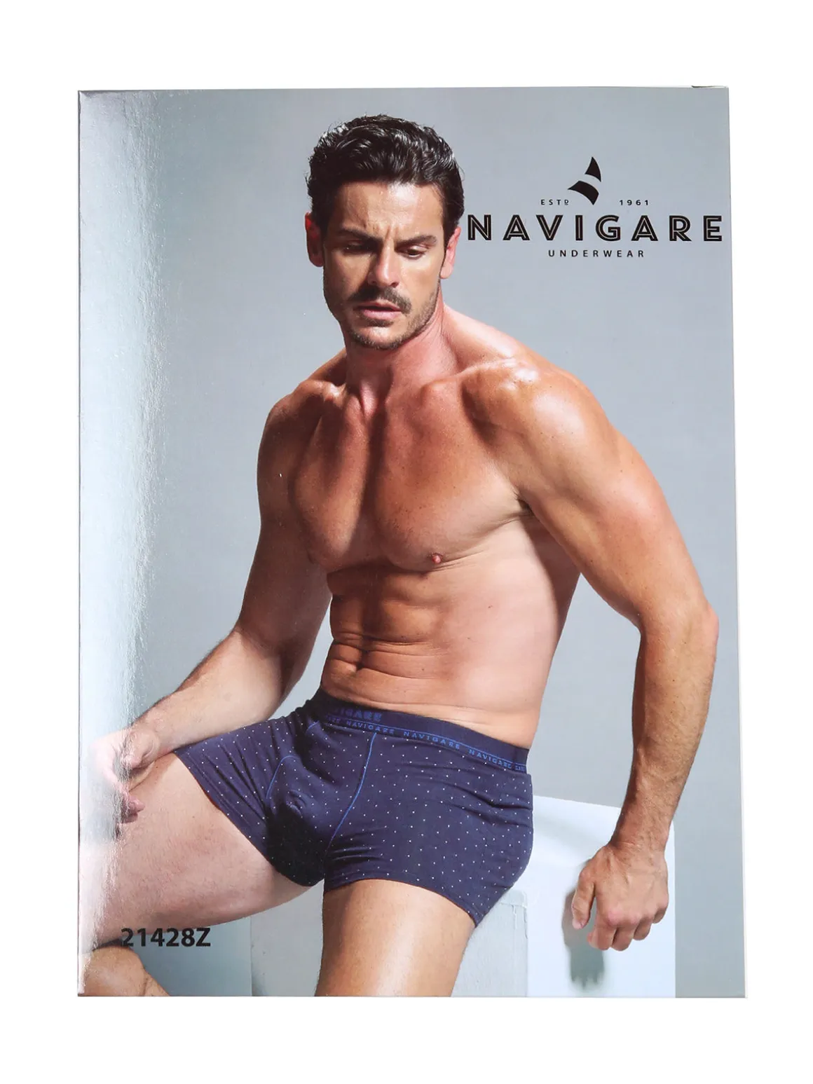 Navigare Boxer uomo in cotone con stampe - nero