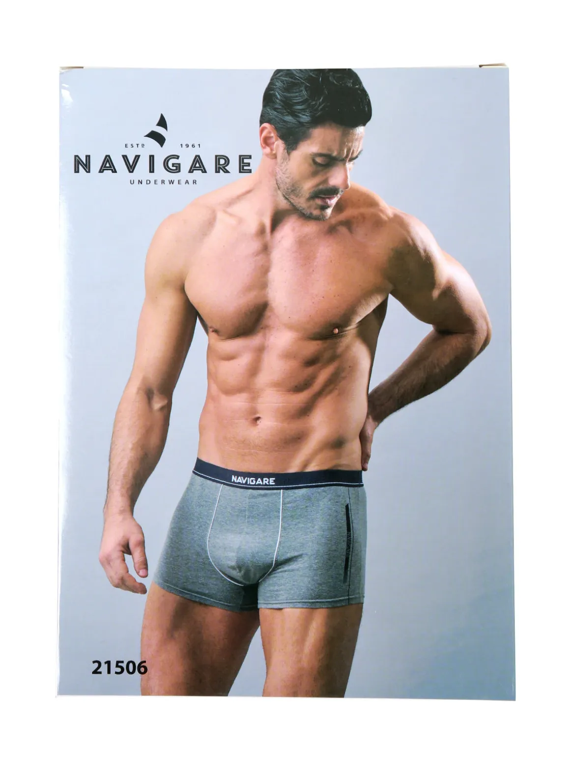 Navigare Boxer uomo in cotone jersey - grigio scuro
