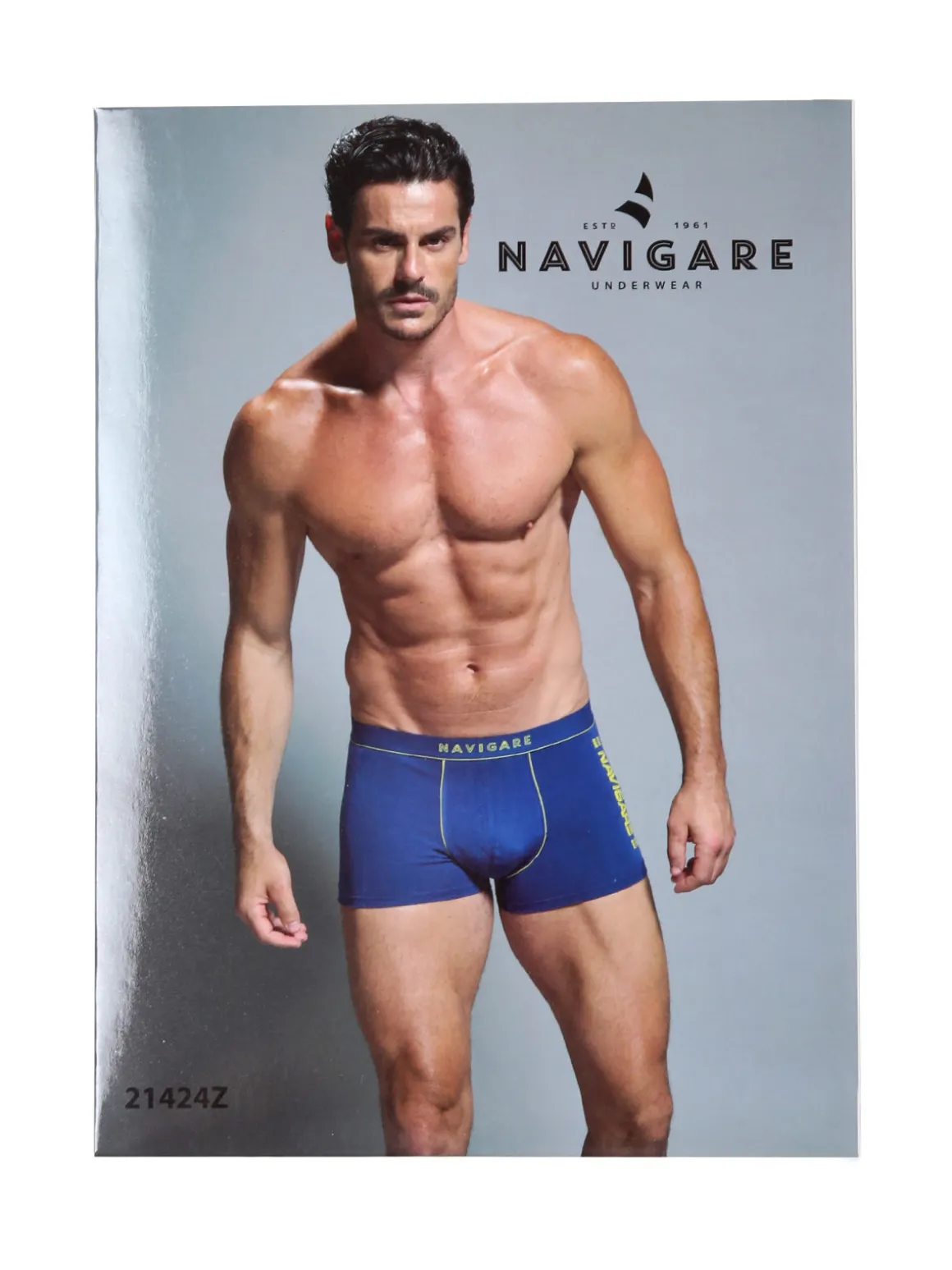 Navigare Boxer uomo in cotone jersey - blu scuro
