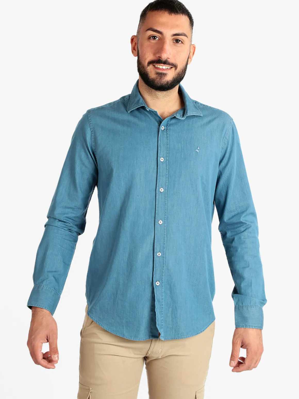 Navigare Camicia da uomo in jeans
