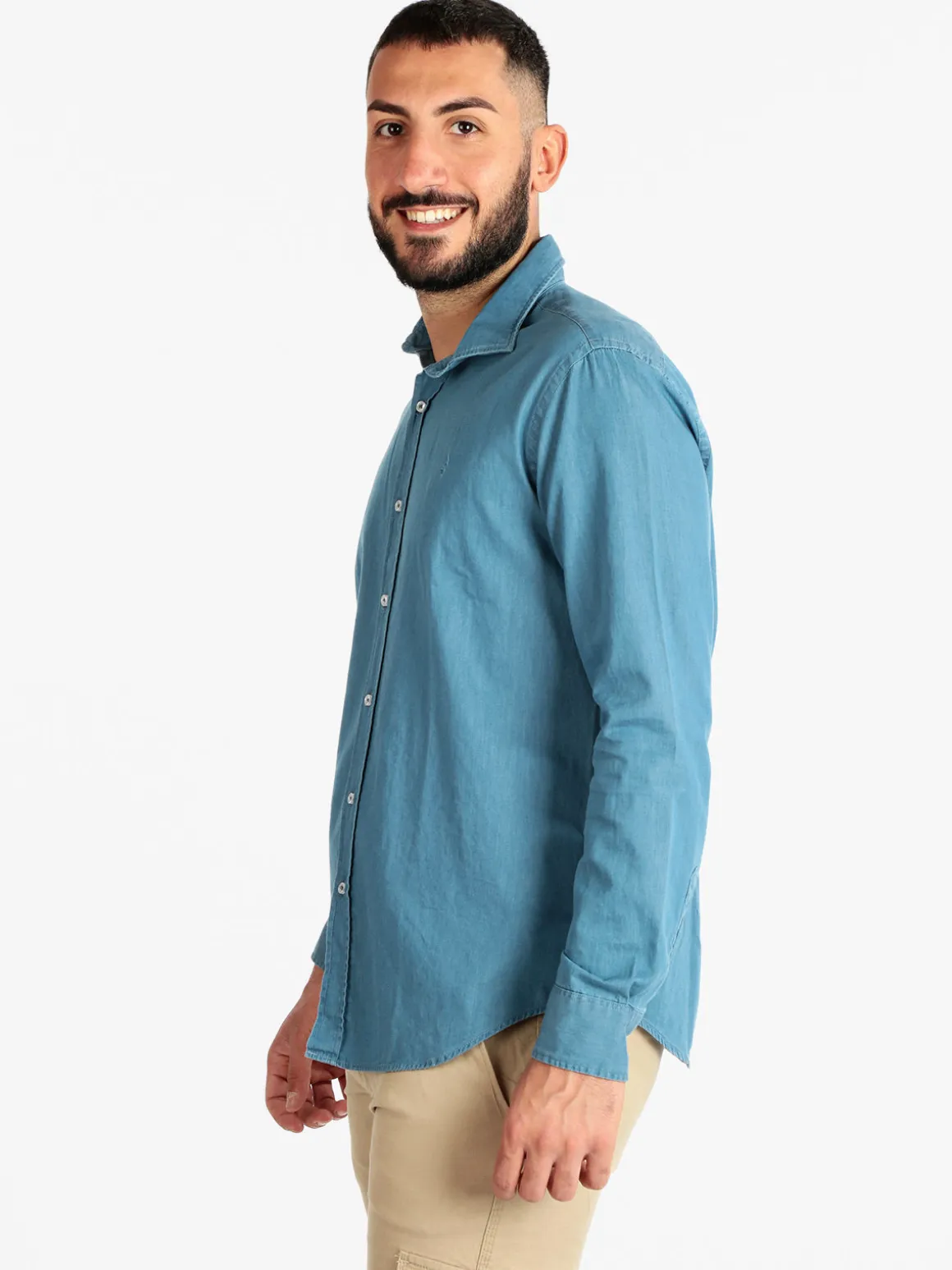 Navigare Camicia da uomo in jeans