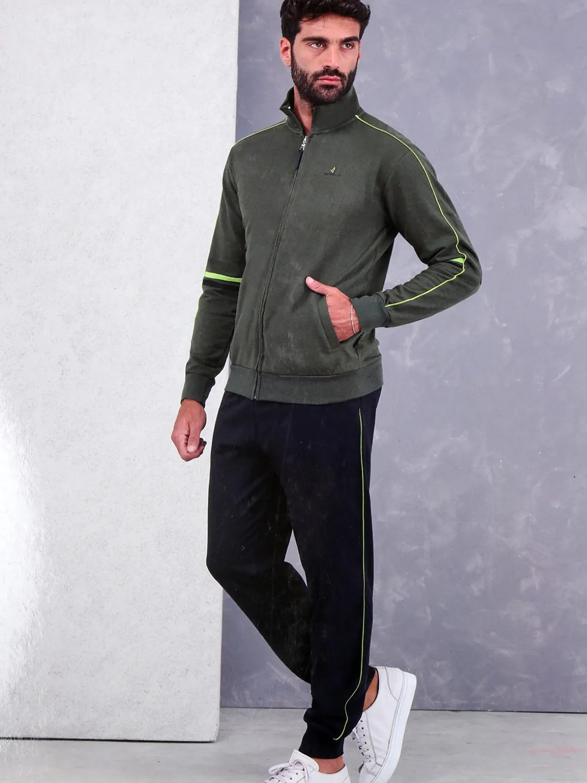Navigare Completo tuta da uomo 2 pezzi con zip