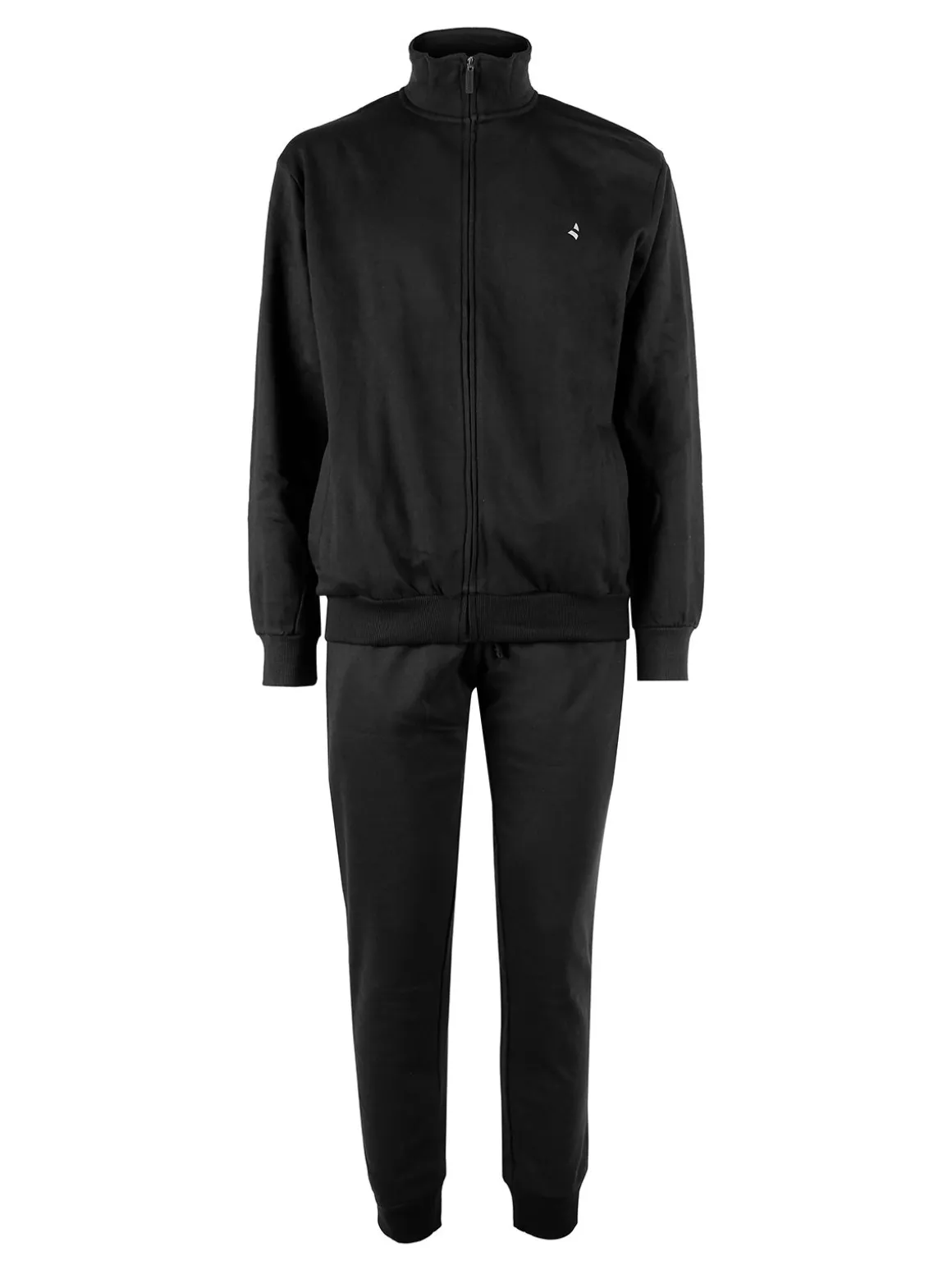 Navigare Completo tuta da uomo 2 pezzi con zip in caldo cotone - nero