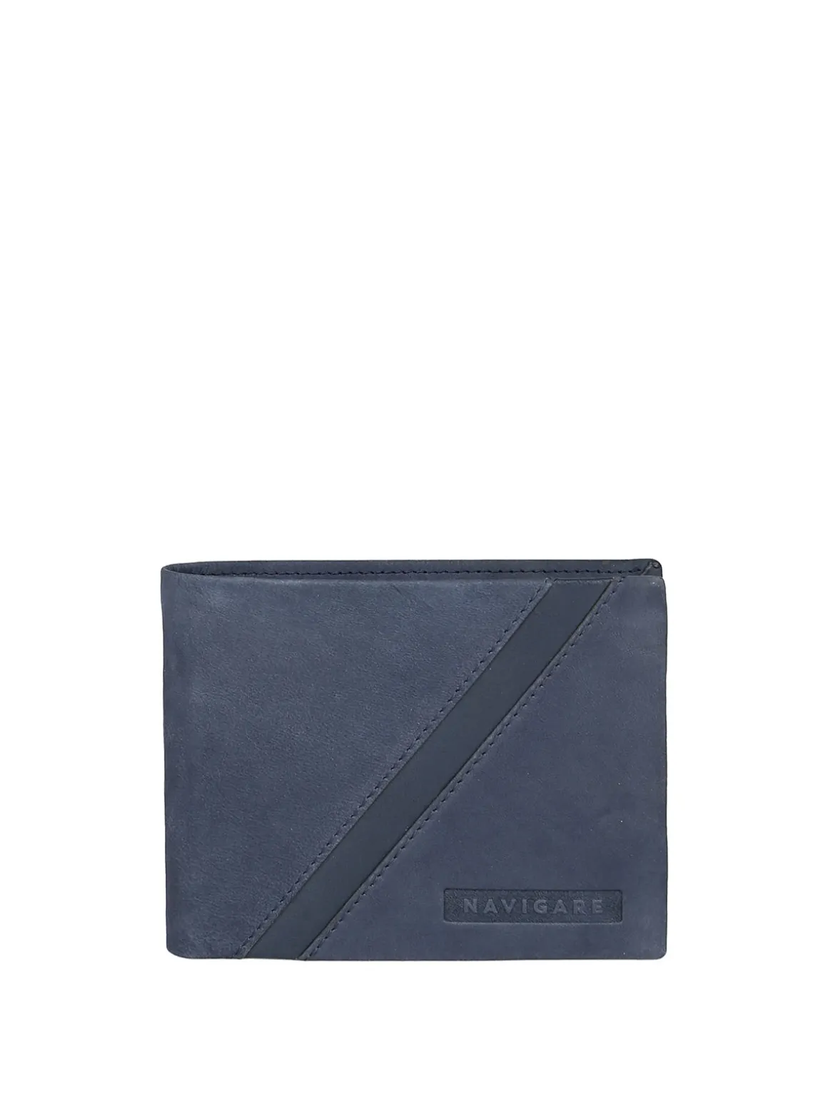 Navigare Portafoglio da uomo in pelle suede - blu