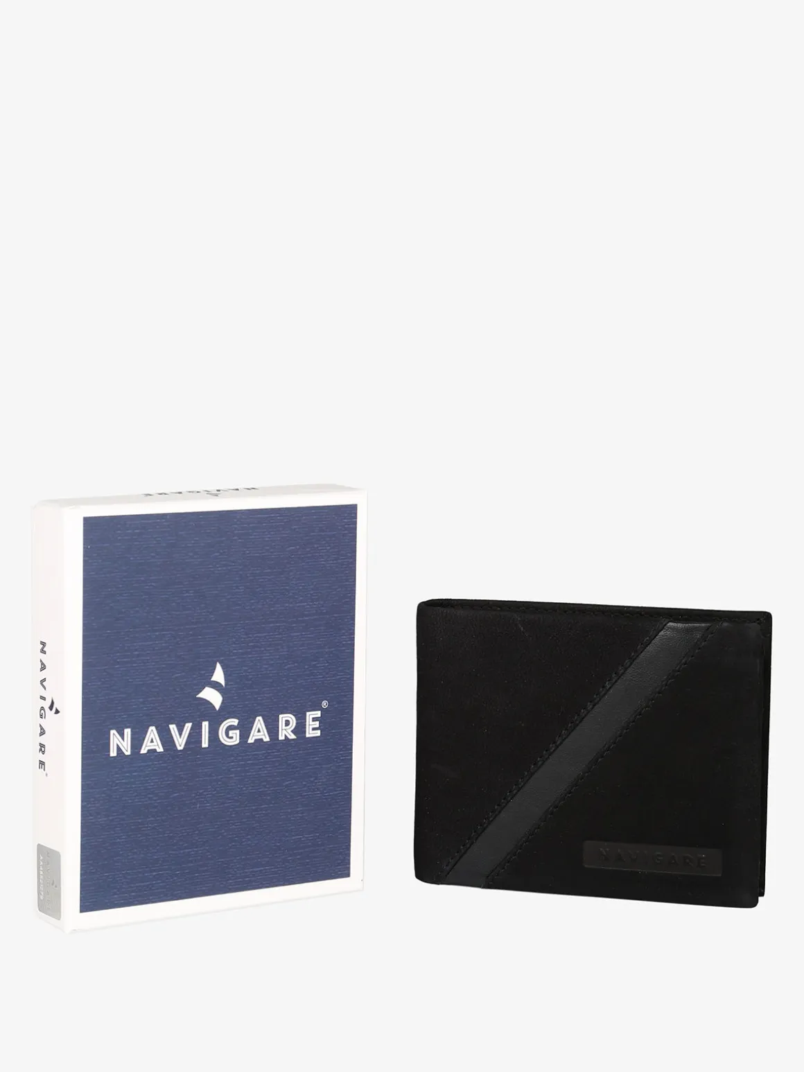 Navigare Portafoglio in pelle da uomo - nero