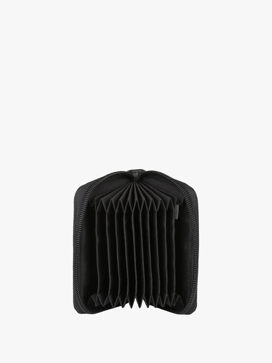 Navigare Portatessere da donna in pelle con zip - nero