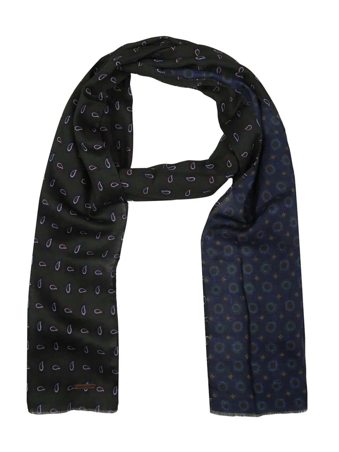 Navigare Sciarpa leggera da uomo con stampe - oliva