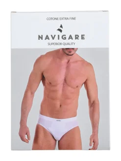 Navigare Slip da uomo in cotone extra fine - bianco