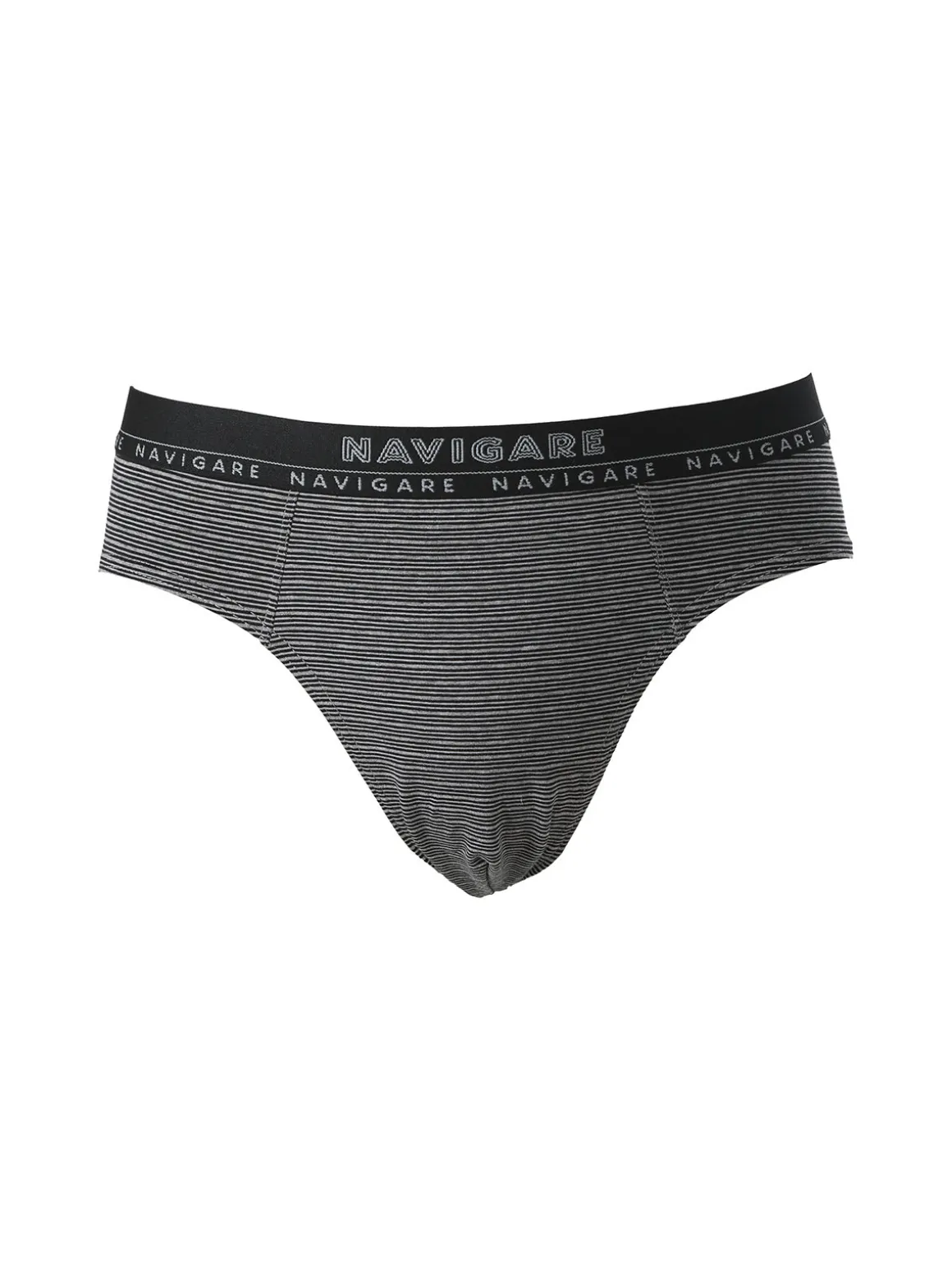 Navigare Slip da uomo rigati in cotone bielastico - nero