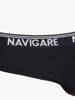 Navigare Slip da uomo taglie grandi in cotone bielastico - nero