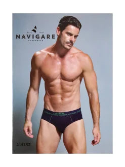 Navigare Slip uomo in cotone elastico - blu