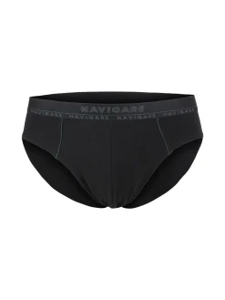 Navigare Slip uomo in cotone elastico - nero