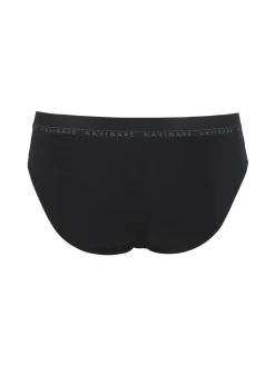 Navigare Slip uomo in cotone elastico - nero