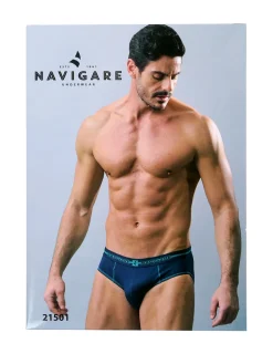 Navigare Slip uomo in cotone jersey - blu scuro