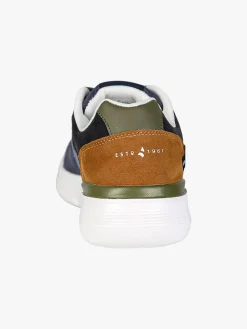 Navigare Sneakers da uomo stringate in tessuto jeans - blu scuro