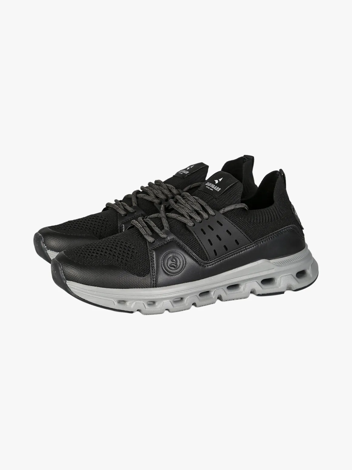 Navigare Sneakers sportive da uomo in maglia - nero