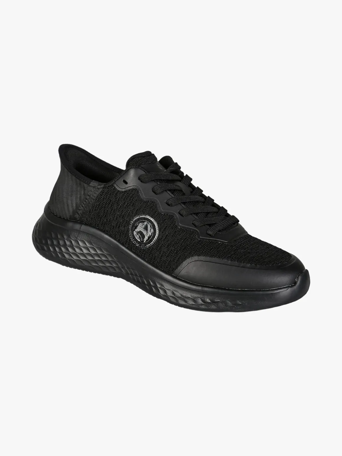 Navigare Sneakers sportive da uomo leggere con lacci - nero