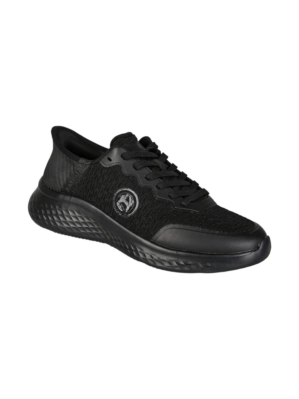 Navigare Sneakers sportive da uomo leggere con lacci - nero