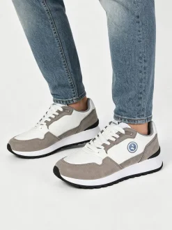 Navigare Sneakers stringate da uomo con platform - grigio
