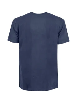 Navigare T-shirt intima da uomo girocollo in caldo cotone - blu